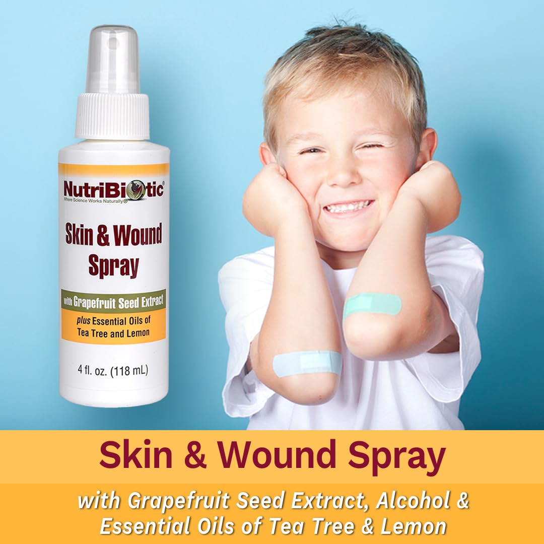 NutriBiotic Spray, arôme arbre à thé et citron rafraîchissant.