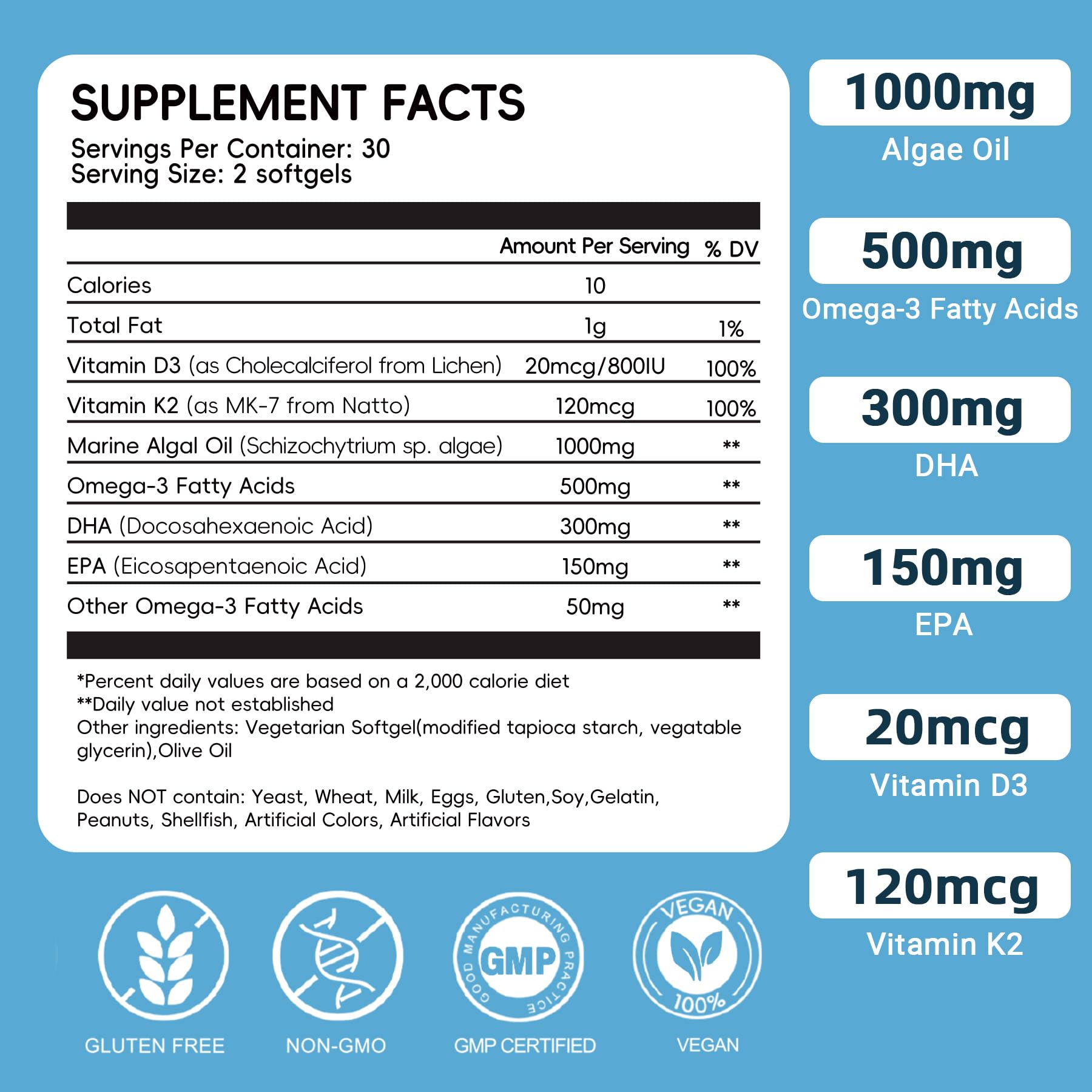 Gélules Nutribota Omega 3 végan – biodisponibilité élevée et sans poisson.