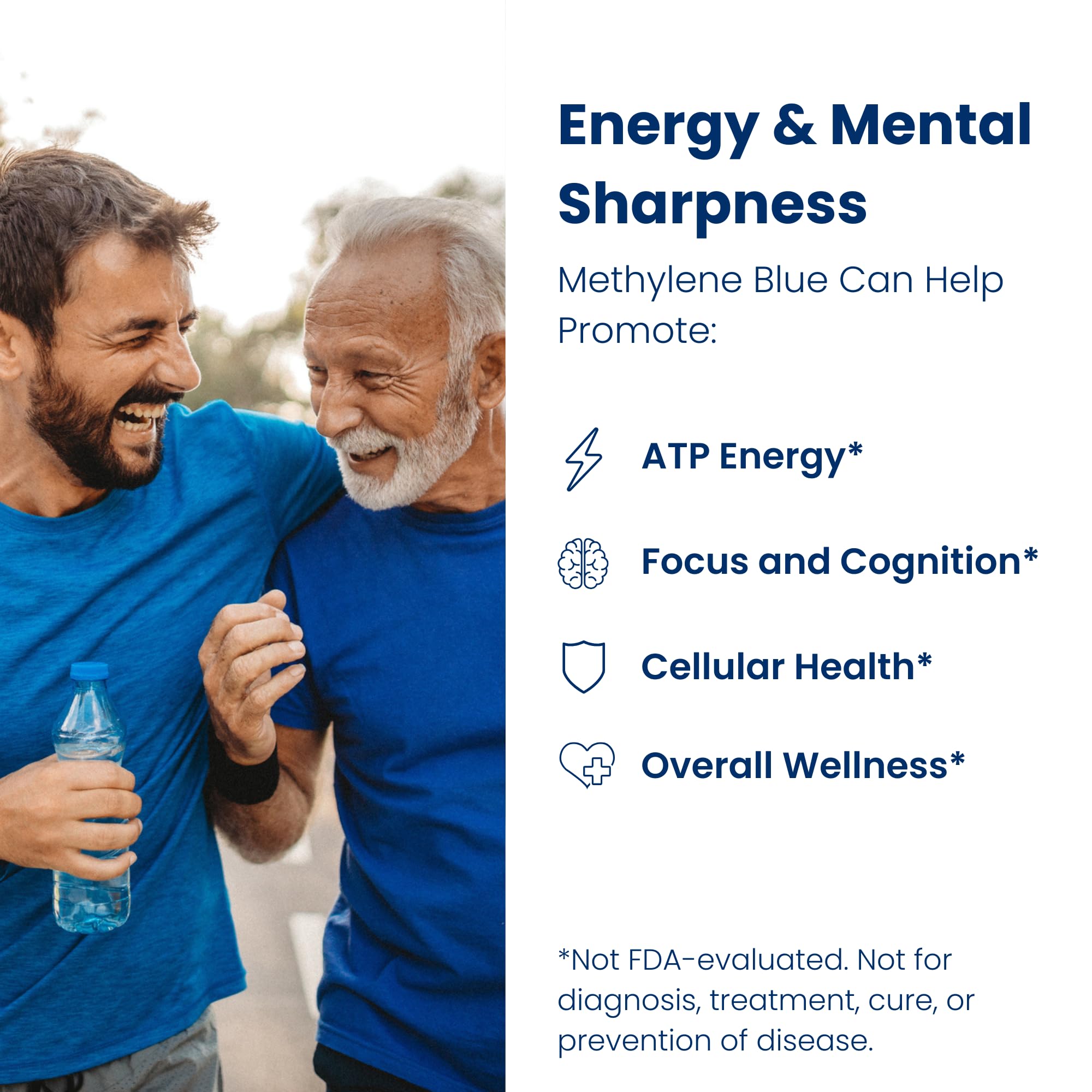 Capsules Nutricel bleu méthylène, sans additifs: sans agents de remplissage OGM.