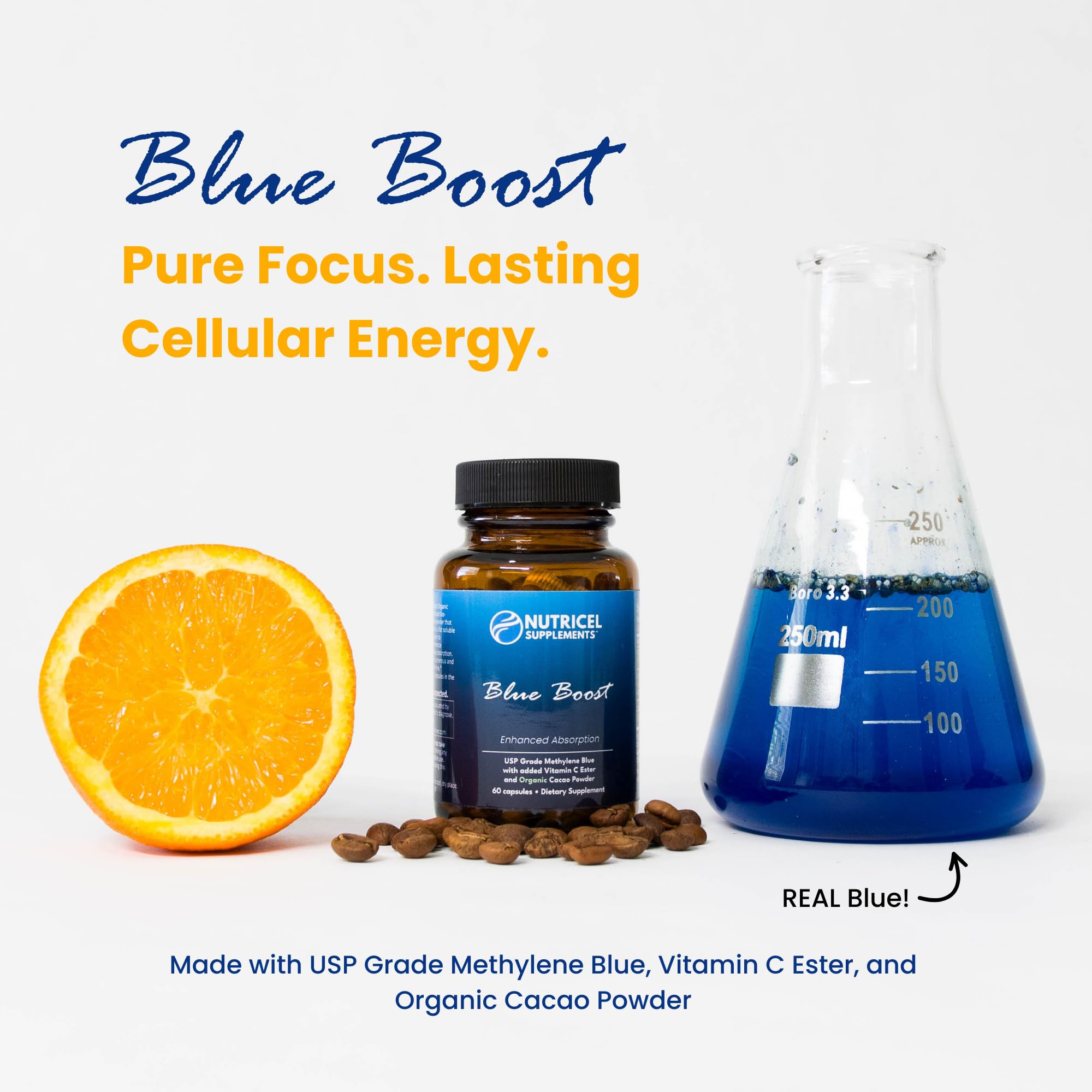 Nutricel Methylene Blue: testée par Eurofins pour transparence et qualité.