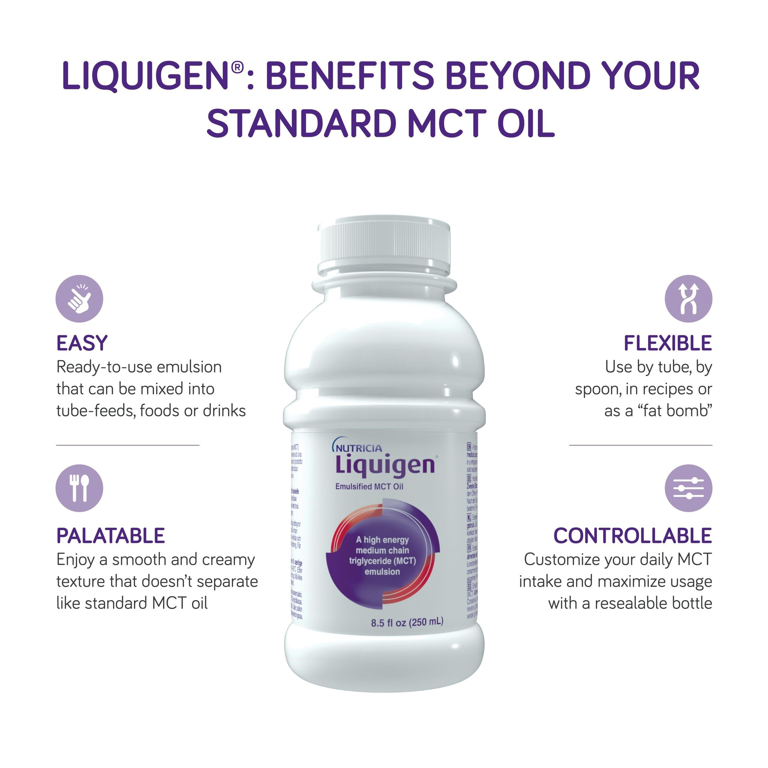 Nutricia Liquigen caisse de 4 bouteilles idéale pour l'approvisionnement domestique