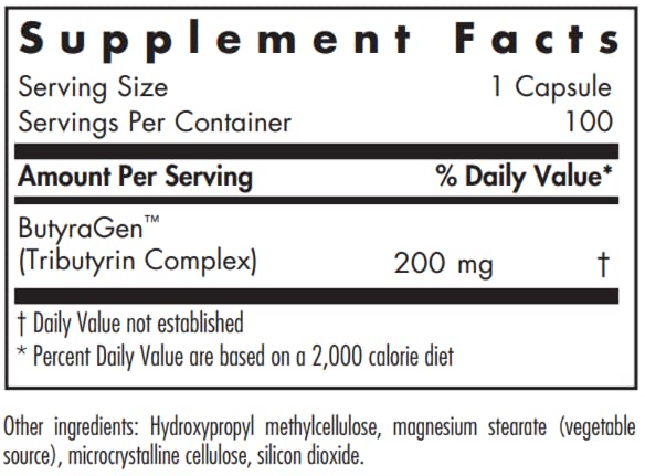 NutriCology ButyrAid – étiquette claire pour le dosage pratique