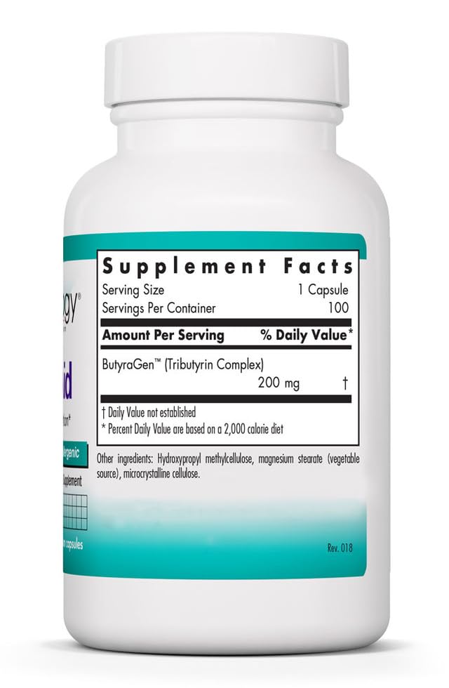 NutriCology ButyrAid – formule tributyrine 200 mg dans des capsules végétariennes