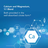 Nutricology Calcium Magnesium Citrate, absorption optimale grâce à la forme citrate, pour une biodisponibilité améliorée.