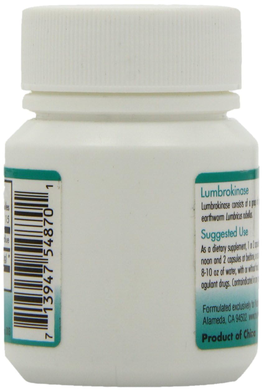 Nutricology Lumbrokinase – liste des composants essentiels.