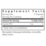 Nutricology L-Lysine capsules : forme libre pour absorption efficace