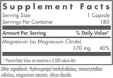 Nutricology Magnésium Citrate – flacon clair et absorption élevée.