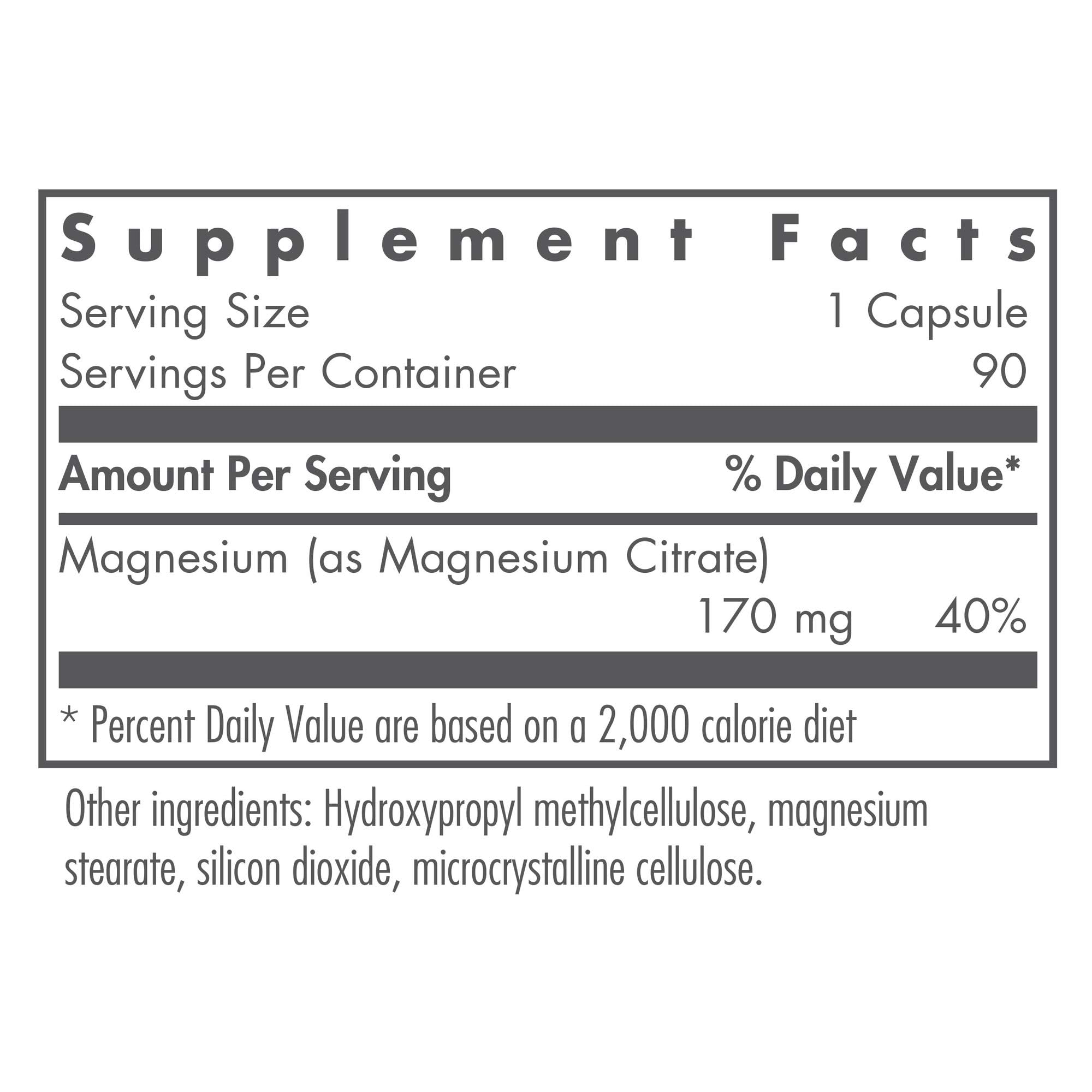 Nutricology Magnésium citrate – bouteille pratique pour la prise quotidienne.