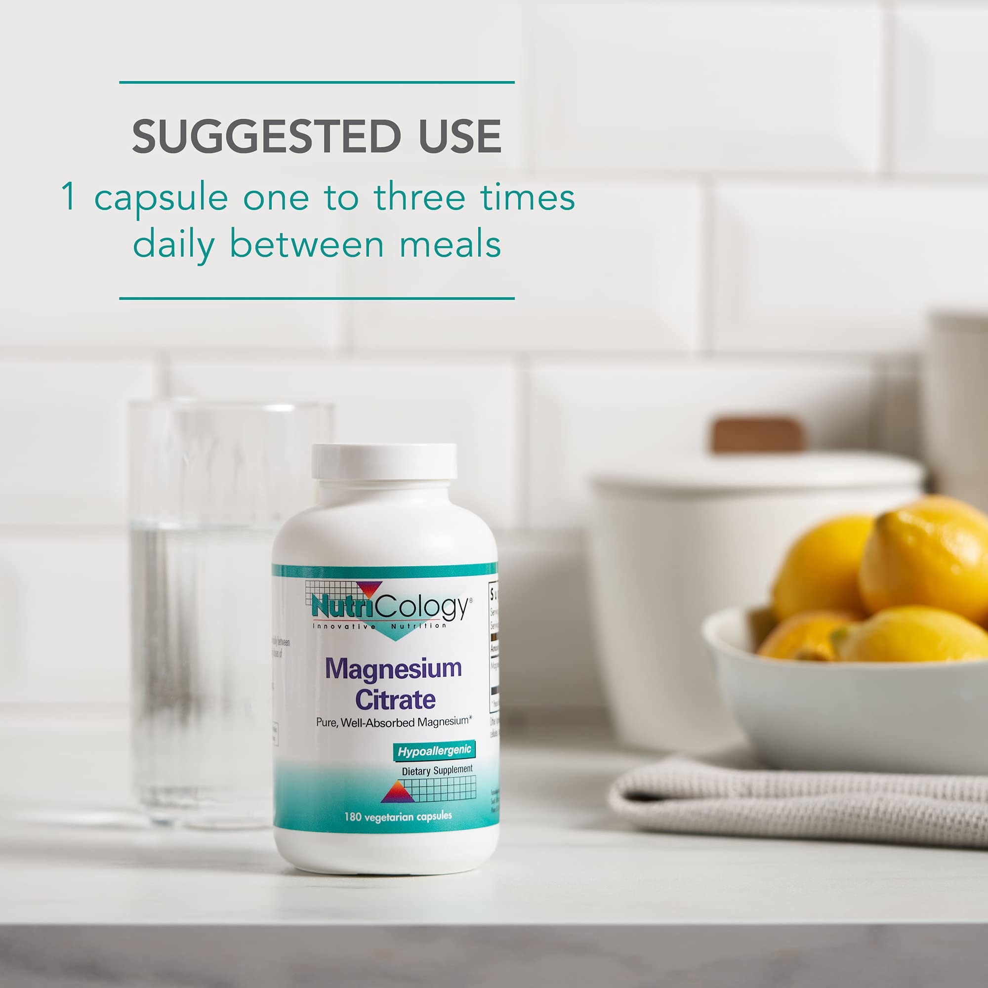 Nutricology Magnésium Citrate – capsules hypoallergéniques et sûres.