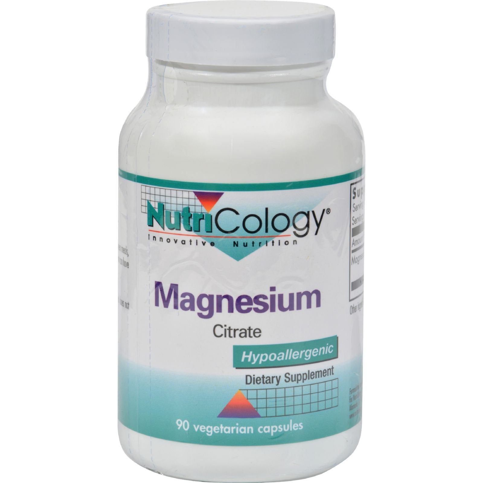 Nutricology N.C. Magnésium Citrate, bouteille : soutien potentiel des fonctions cellulaires et minéralisation.
