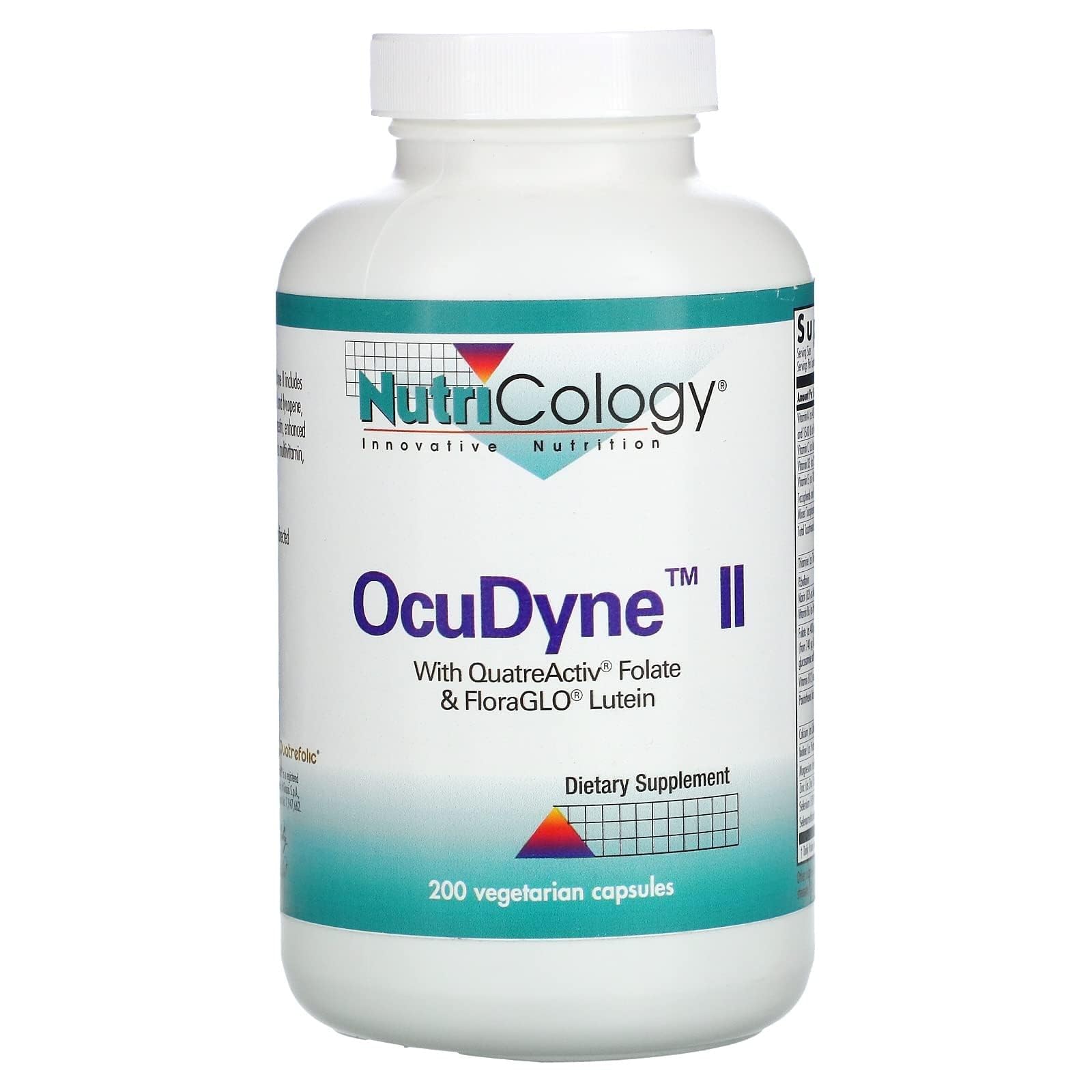 Nutricology Ocudyne II Vegicaps — emballage pratique pour votre routine quotidienne.