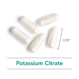 Nutricology Potassium Citrate – boîte emballage arrière, informations claires et guide d’utilisation