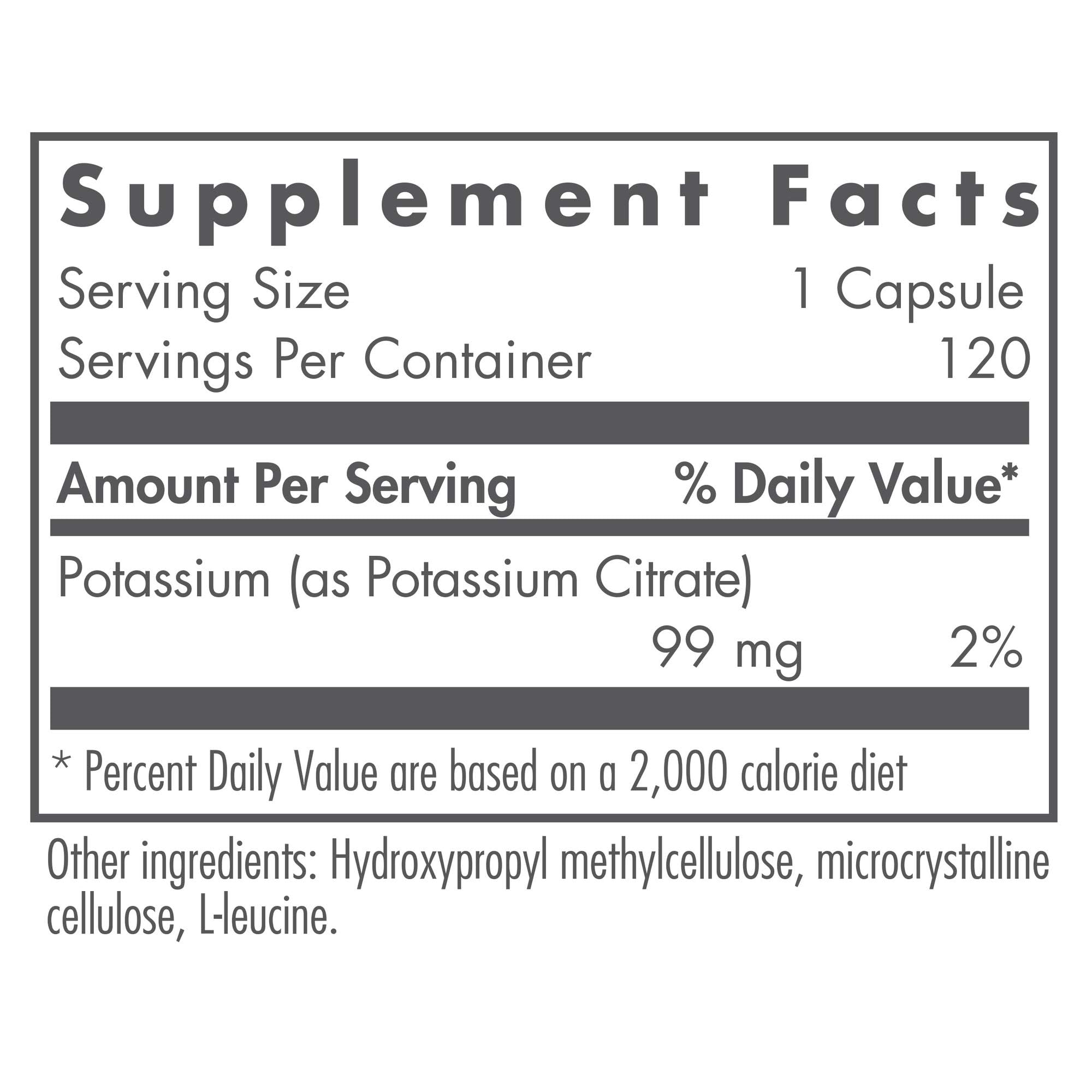 Nutricology Potassium Citrate – bouteille verso, formule hypoallergénique et fiable