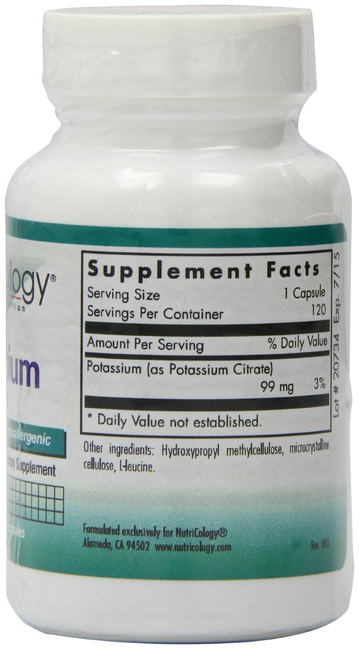 Nutricology Potassium Citrate – exemple d’utilisation, rituel quotidien possible