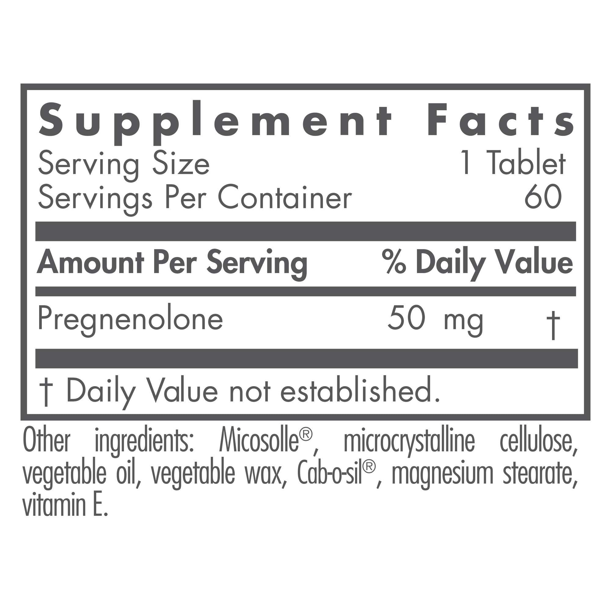 Nutricology Pregnenolone — absorption lipidique pour meilleure biodisponibilité