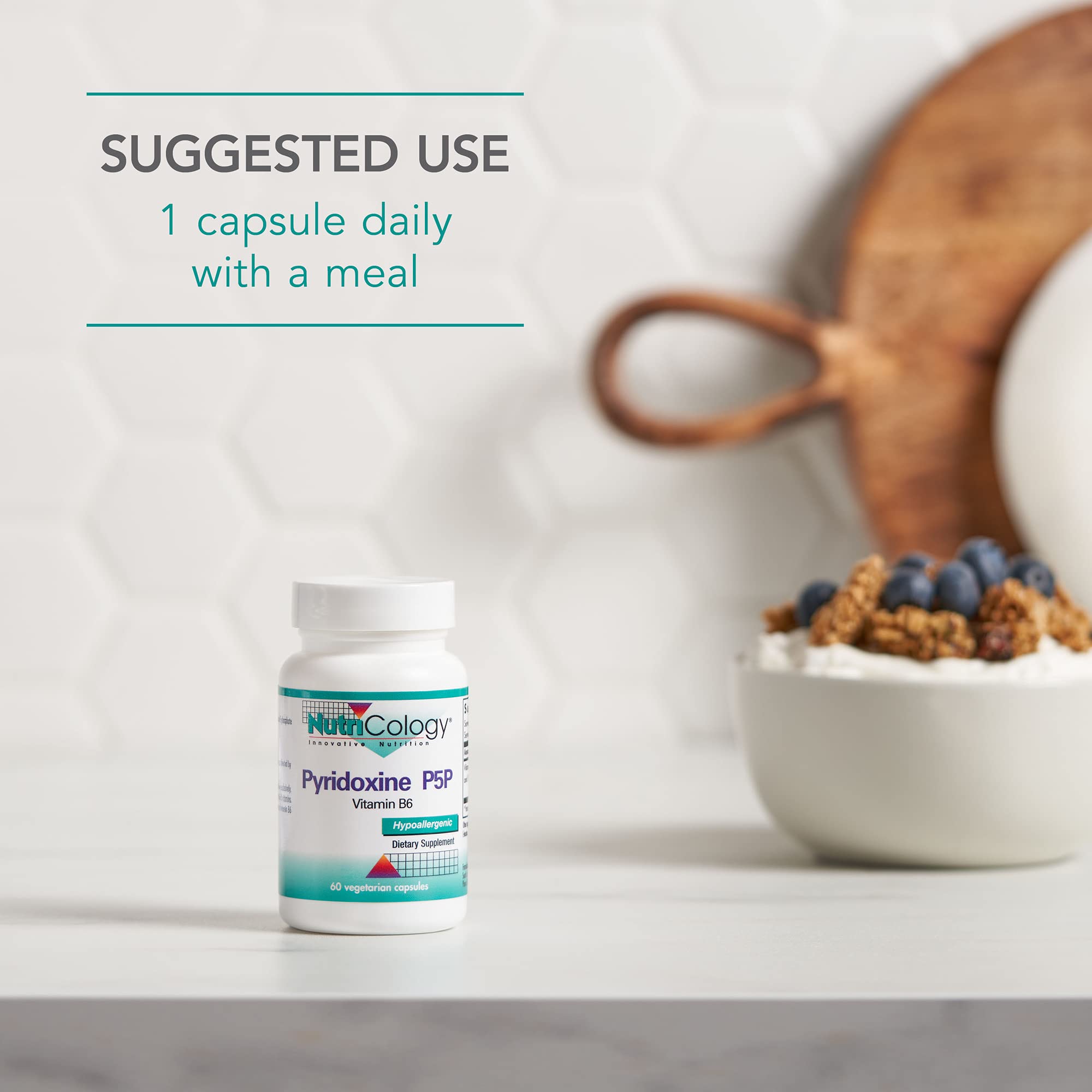 Nutricology Pyridoxine P5P – hypoallergenique potentielle pour personnes sensibles.