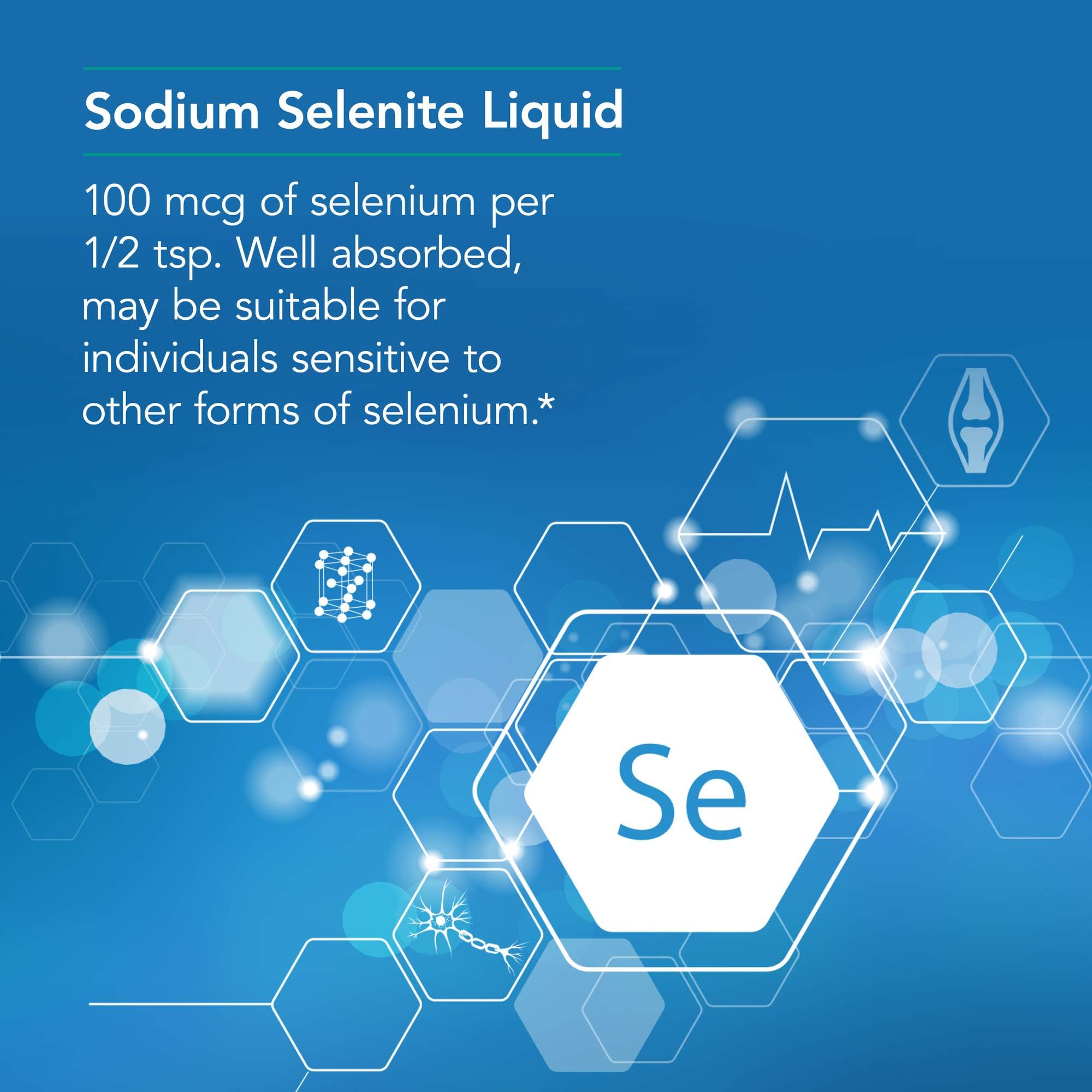 Nutricology Selenium Solution - goutte versée dans un verre, usage simple