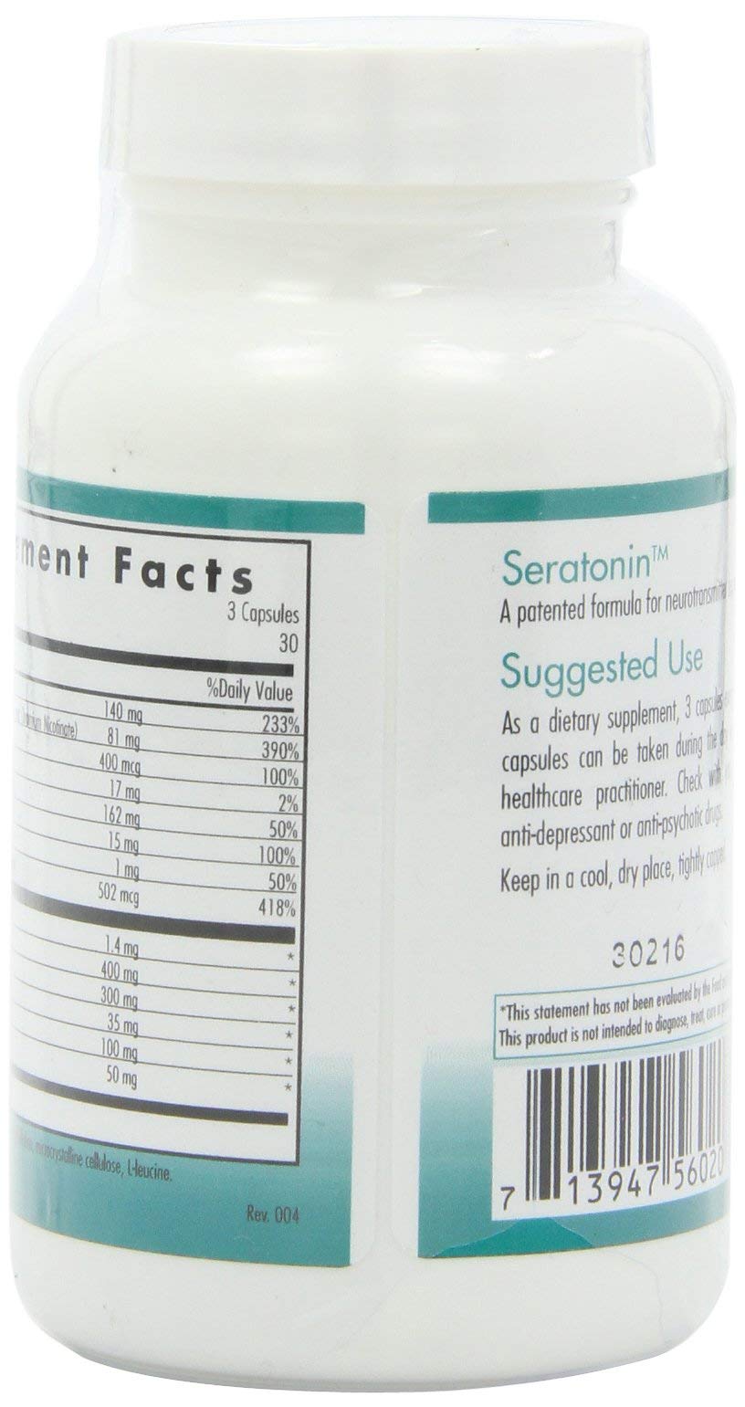 Nutricology Sérotonine: emballage vert, présentation en gélules végétariennes.