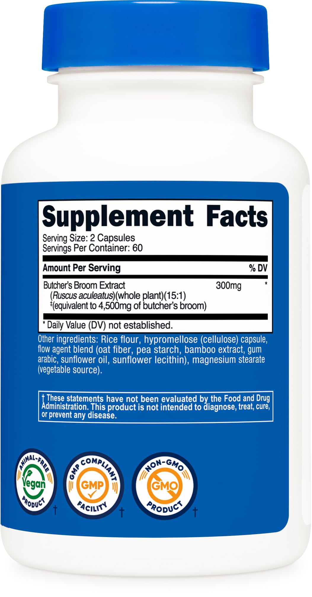 Nutricost Extrait Butcher's Broom – fabrication dans une usine NSF, GMP et FDA