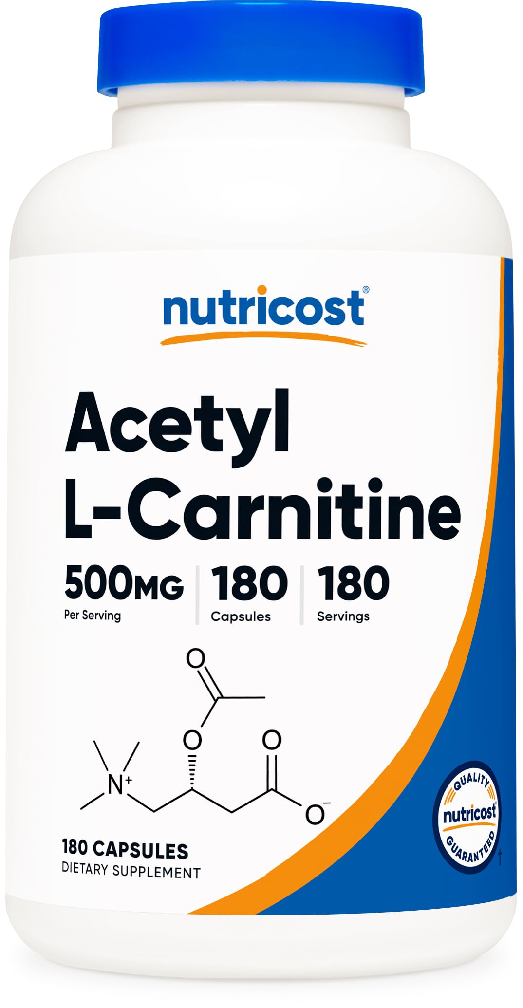 Nutricost Acetyl L-Carnitine gélules 500 mg – soutien potentiel à l'énergie au quotidien