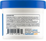 Nutricost Acide hyaluronique en poudre fine, pratique pour les mélanges quotidiens.