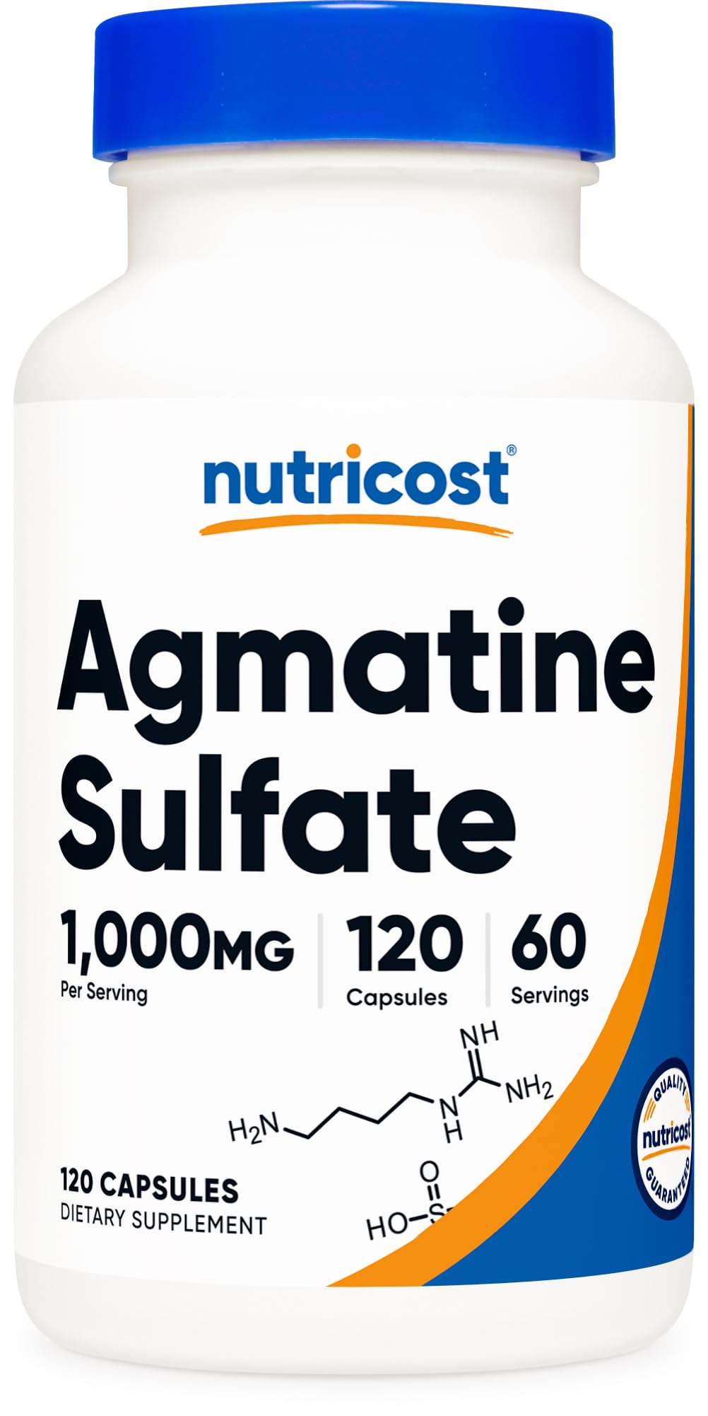 Nutricost sulfate d'agmatine, capsules 1000 mg : faciles à avaler au quotidien