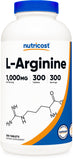 Nutricost L-Arginine 1000mg: tablettes faciles à prendre au quotidien