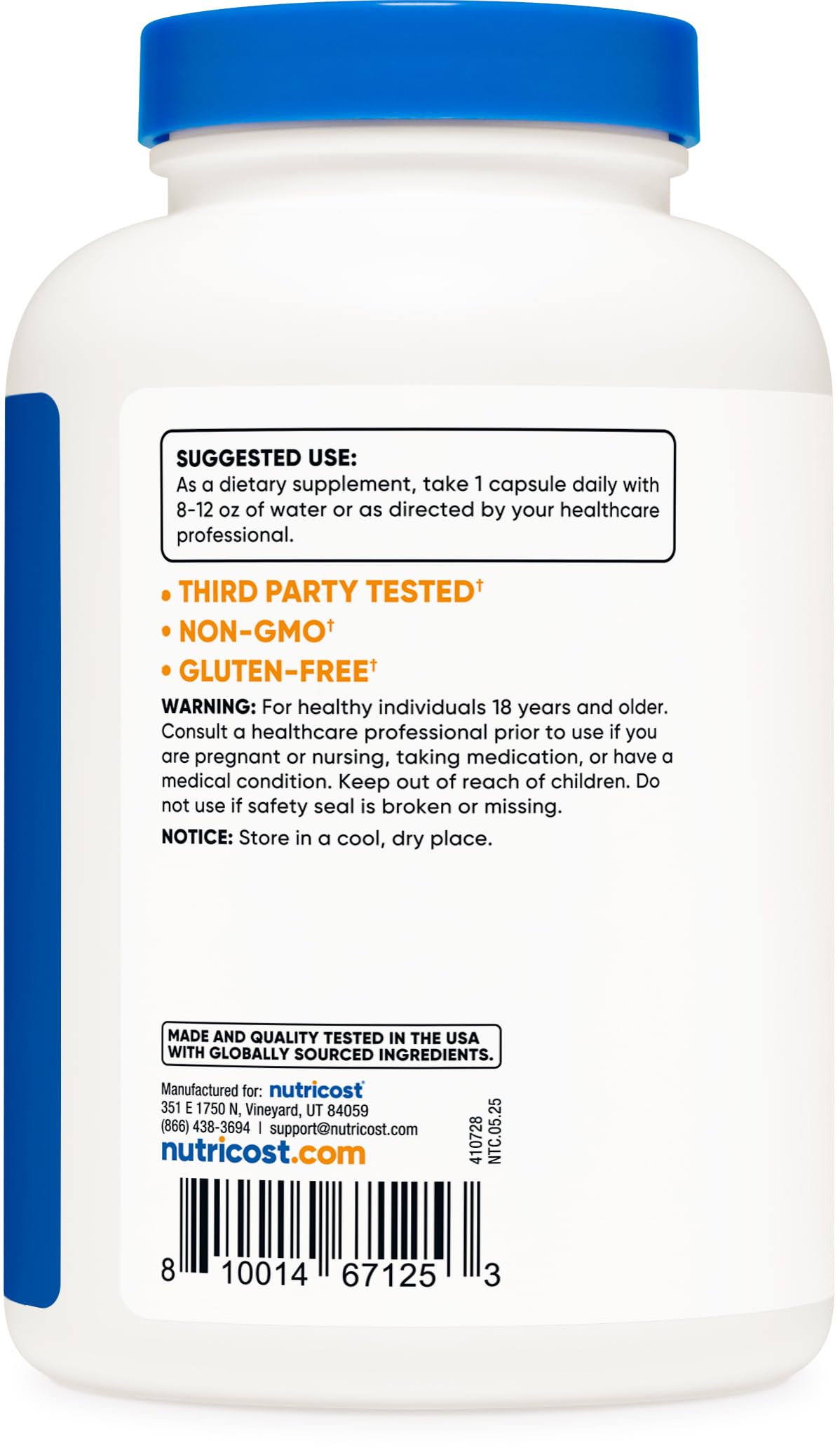Nutricost L-Arginine L-Citrulline Complex — gélules disposées, routine nutritionnelle simplifiée.