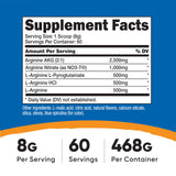 Nutricost L-Arginine Complex doseur inclus pour un dosage pratique.