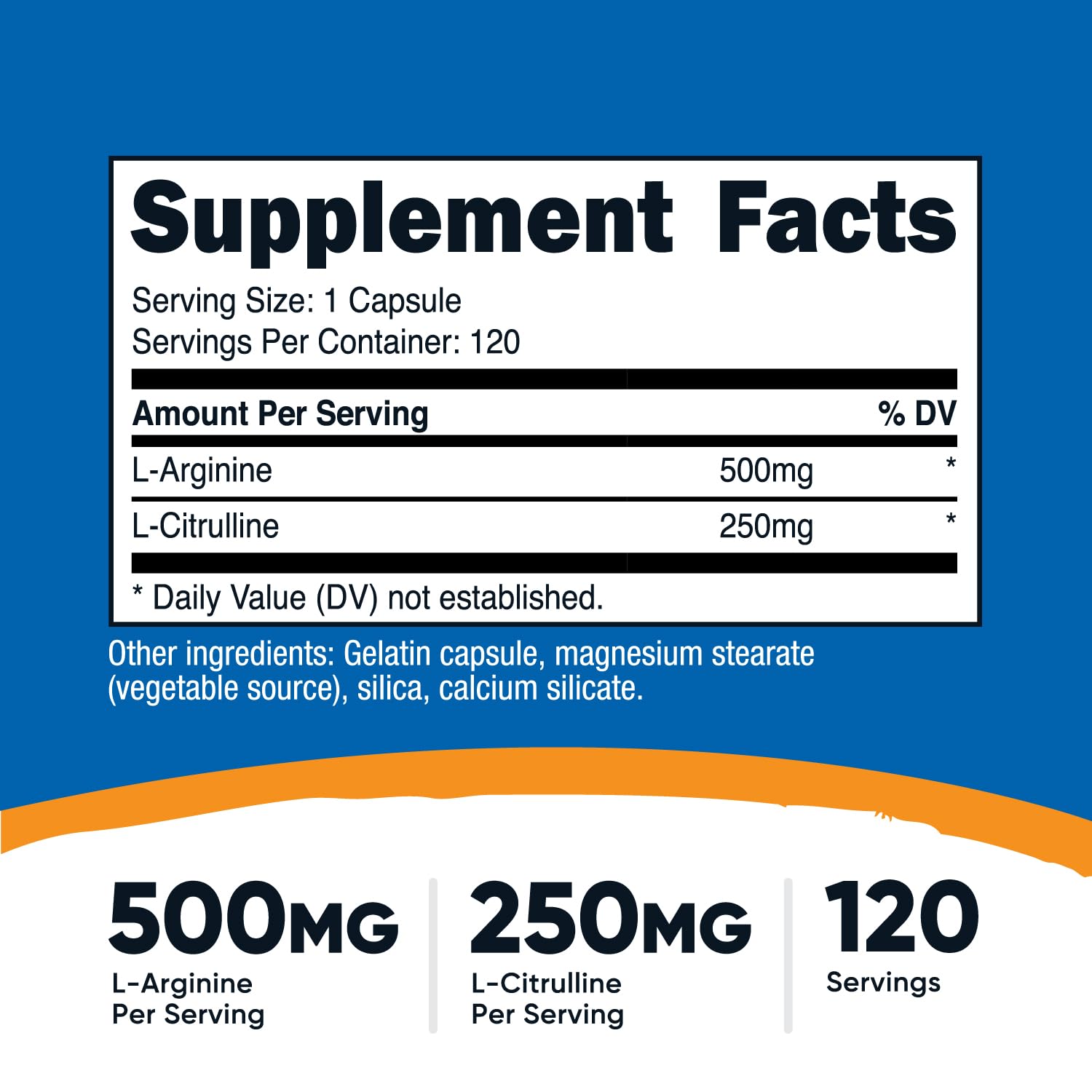 Nutricost L-Arginine L-Citrulline Complex, capsules: formulation concentrée pour les séances d'entraînement.