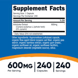 Nutricost Artichoke Extract — gelule, dose unique simplifiant la routine quotidienne.