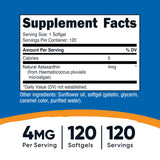 Nutricost Astaxanthin 4mg — gros plan sur les gélules molles faciles à avaler