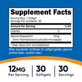 Nutricost Astaxanthine 12mg : flacon fermé, prêt à une routine quotidienne.