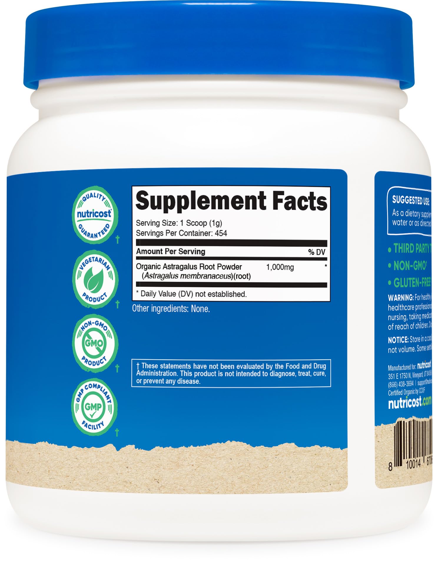 Poudre astragalus Nutricost pour smoothie — préparation rapide et facile