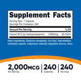 Nutricost B12 gélules végétariennes – boîte prête à emporter