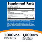 Nutricost B12 méthylée et folate capsules: facilité d'ingestion quotidienne
