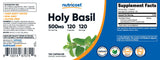 Nutricost basilic sacré emballage clair et lisible pour achat éclairé