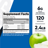 Bouteille Nutricost BCAA pomme verte, format pratique pour usage quotidien