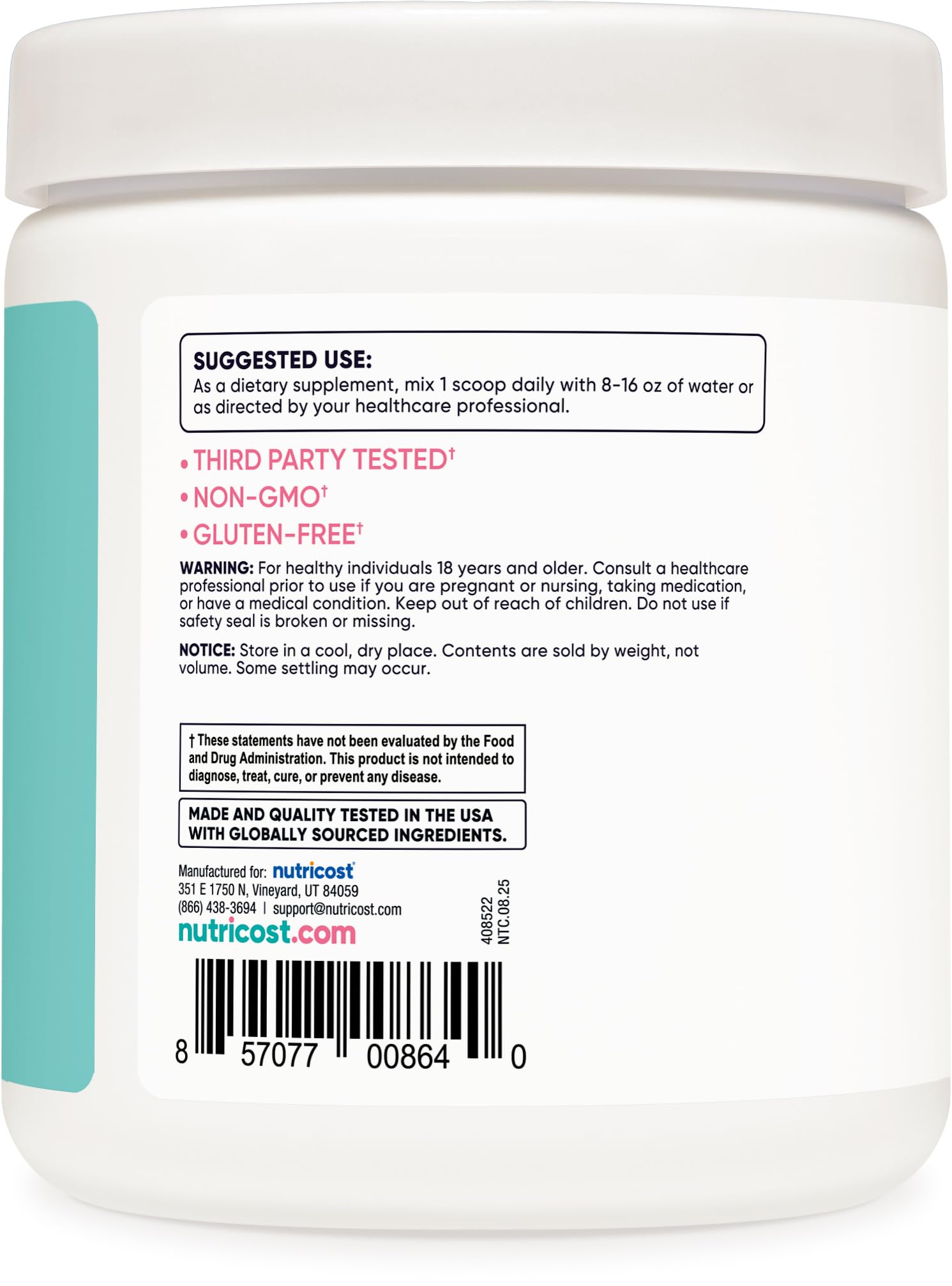 Nutricost BCAA femmes – verre prêt à boire au goût Fraise-Citron