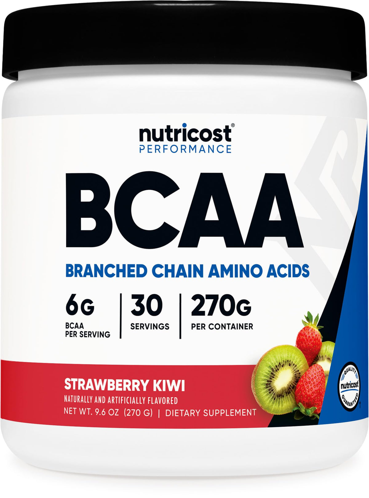 Nutricost BCAA flacon sur étagère, pratique pour des entraînements soutenus.