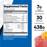 Nutricost BCAA Hydratation Framboise-Citronnade, sachet pratique après séance et en déplacement.