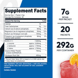 Nutricost BCAA+ Hydration sachets prêts à mélanger pour l'entraînement.