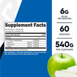 Étiquette Nutricost BCAA, saveur Pomme Verte, goût rafraîchissant