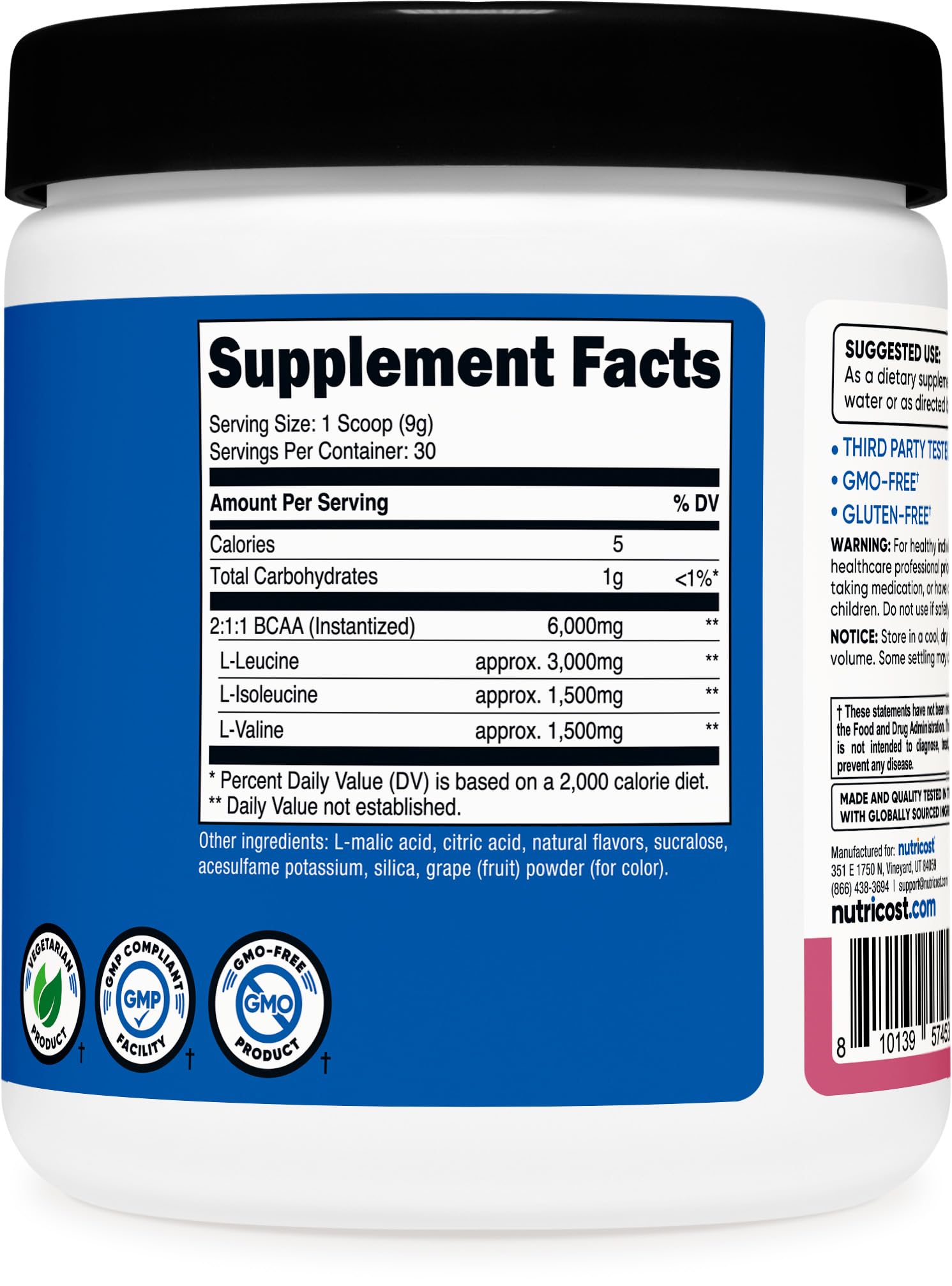 Nutricost BCAA Poudre dosette idéale pour votre routine pré-entraînement.