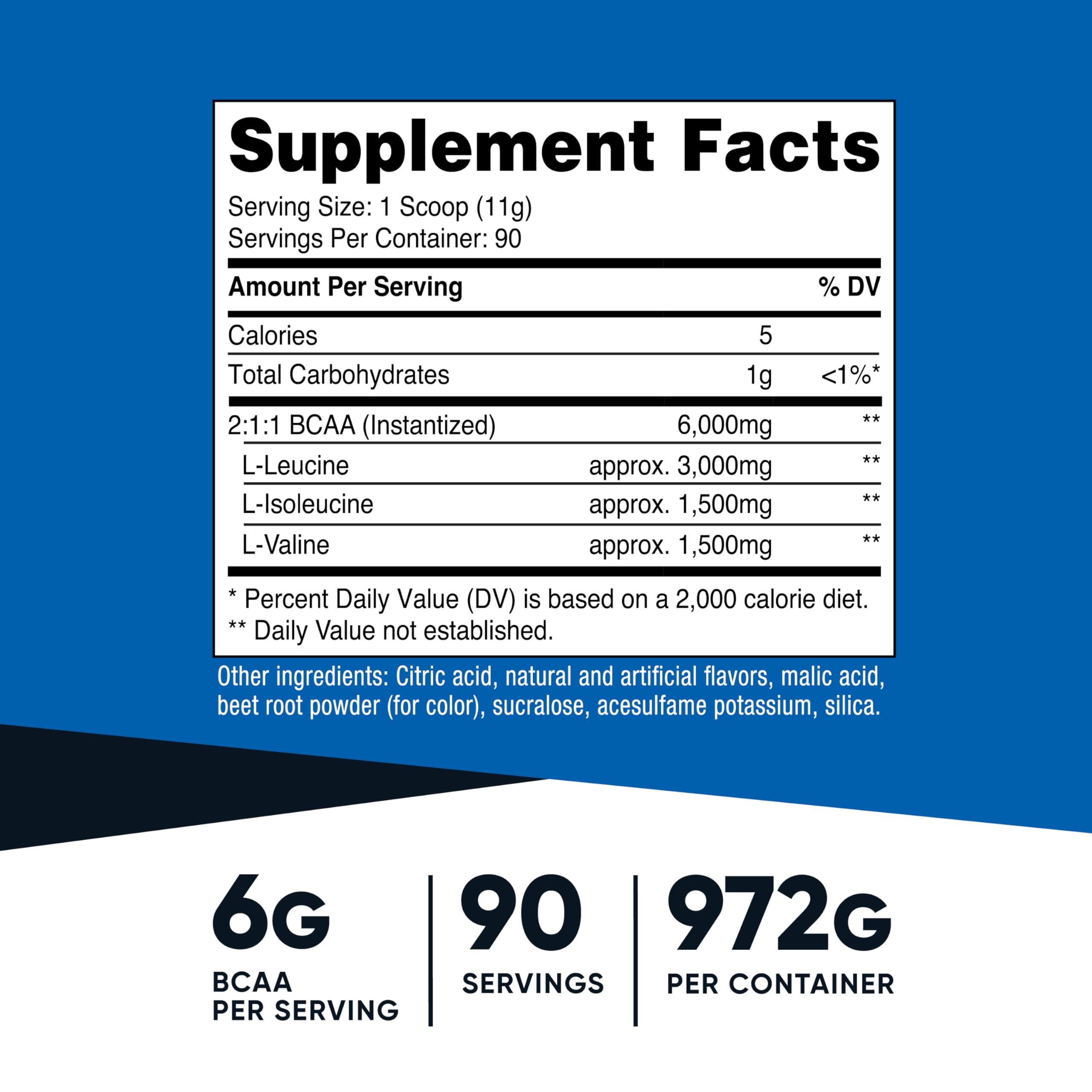 Nutricost BCAA Poudre Doseur et Mesure pratique pour une préparation rapide avant l'effort