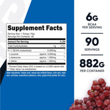 Nutricost BCAA Poudre Doseur inclus facilite les portions quotidiennes.