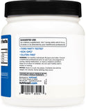 Nutricost BCAA poudre; étiquette claire et informative sur le produit.