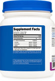 Nutricost BCAA Poudre Étiquette claire montrant les ingrédients non-OGM et sans gluten.