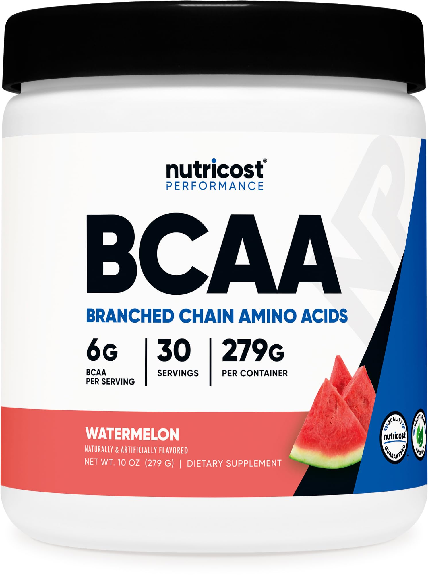Nutricost BCAA Poudre Pastèque : bouteille prête à l’emploi pour l’entraînement.