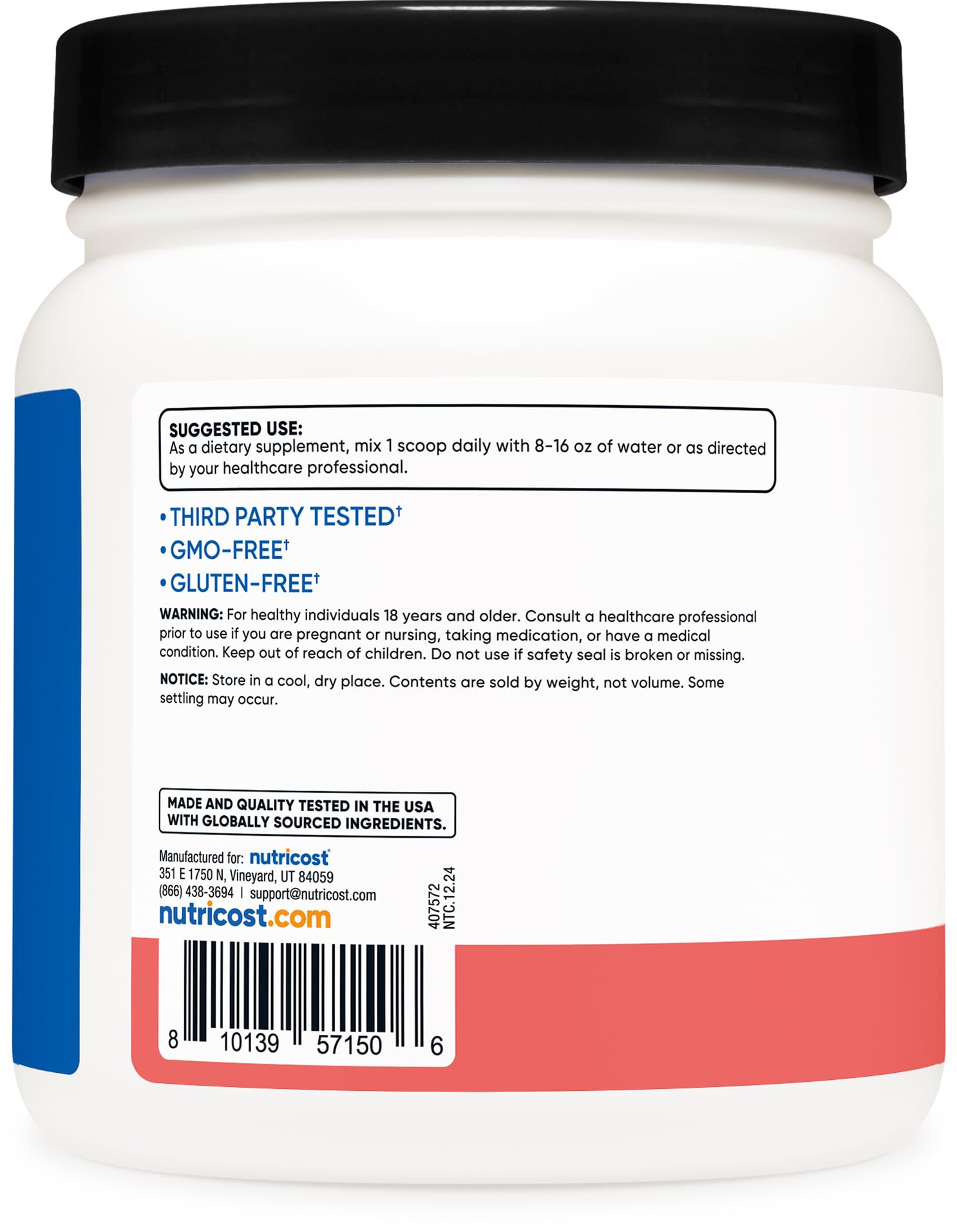Nutricost Poudre BCAA Pastèque – bouteille shaker pratique après l'entraînement